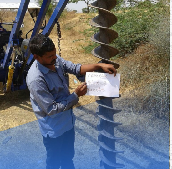 Professional soil testing before foundation work on a Behl Construction site